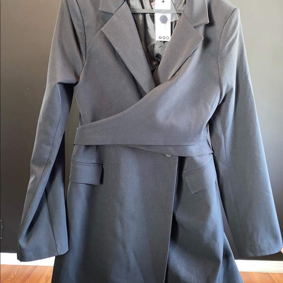 WRAP TIE BOOHOO DRESS BLAZER - Picture 2 of 4